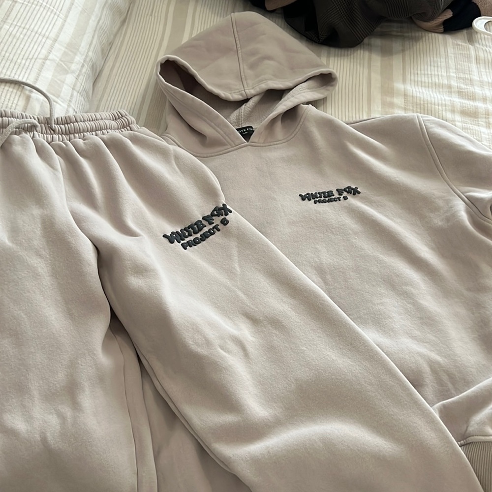 White fox sweatsuit